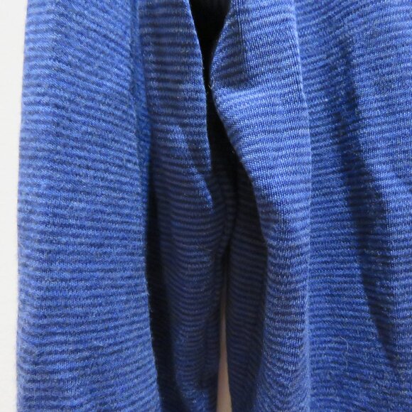 WOOLX Eva Tunic 100% Merino Wool Baselayer Top in Blue Stripe Gorpcore Travel XL - Picture 6 of 12